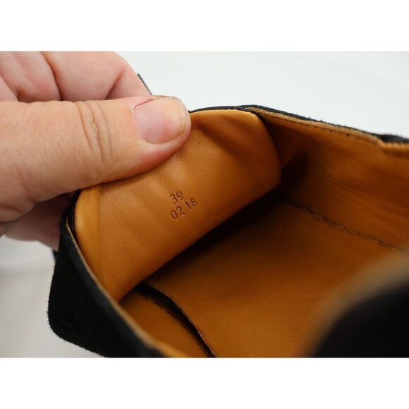 Sezane Jack Trainers Sneakers Womens Size EU 39 US 8 Black Leather Modern Shoes - Picture 11 of 14